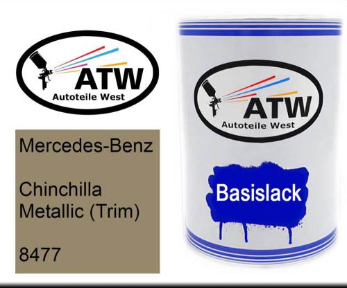 Mercedes-Benz, Chinchilla Metallic (Trim), 8477: 500ml Lackdose, von ATW Autoteile West.